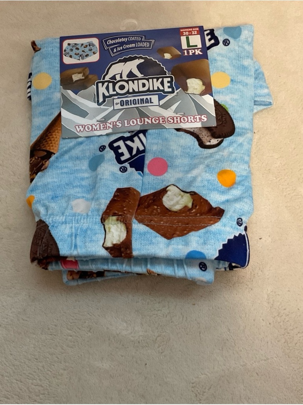 Klondike Women's Lounge Shorts - Blue Ice Cream Print